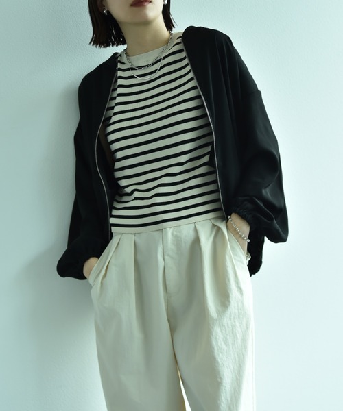 INTERPLANET(インタープラネット)の「ダブルクロスブルゾン(ブルゾン・レディース・ライトグレー/カーキ/ブラック・FREE)」の11枚目の写真