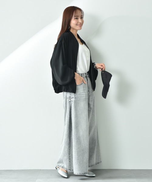 INTERPLANET(インタープラネット)の「ダブルクロスブルゾン(ブルゾン・レディース・ライトグレー/カーキ/ブラック・FREE)」の7枚目の写真