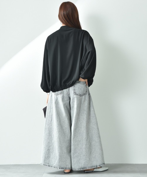 INTERPLANET(インタープラネット)の「ダブルクロスブルゾン(ブルゾン・レディース・ライトグレー/カーキ/ブラック・FREE)」の8枚目の写真