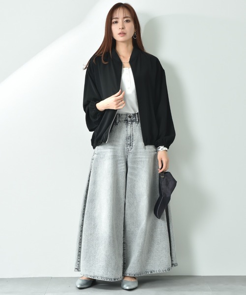 INTERPLANET(インタープラネット)の「ダブルクロスブルゾン(ブルゾン・レディース・ライトグレー/カーキ/ブラック・FREE)」の10枚目の写真