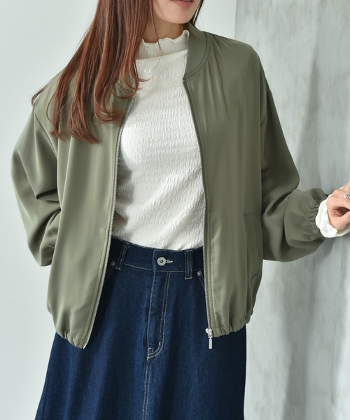 INTERPLANET(インタープラネット)の「ダブルクロスブルゾン(ブルゾン・レディース・ライトグレー/カーキ/ブラック・FREE)」の15枚目の写真