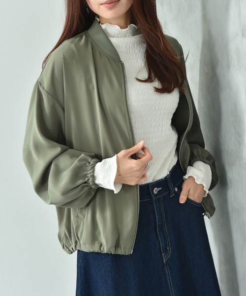 INTERPLANET(インタープラネット)の「ダブルクロスブルゾン(ブルゾン・レディース・ライトグレー/カーキ/ブラック・FREE)」の16枚目の写真