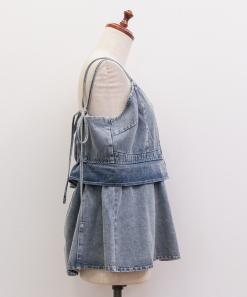 CLETTE(クレット)の「2WAYデニムビスチェ(その他トップス・レディース・ブルー/ブラック・4L/3L/LL)」の21枚目の写真