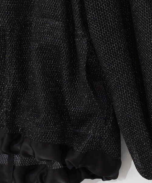 GRACE CLASS（グレースクラス）の「マクラメメッシュフーディー（パーカー・レディース・キナリ/カーキ/ブラック・36）」の7枚目の写真