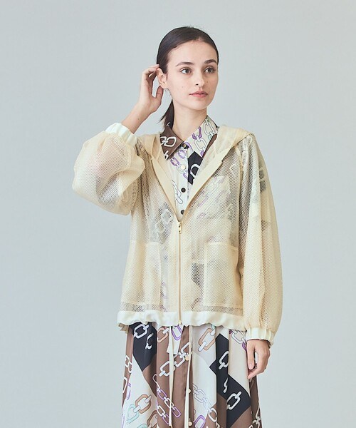 GRACE CLASS（グレースクラス）の「マクラメメッシュフーディー（パーカー・レディース・キナリ/カーキ/ブラック・36）」の11枚目の写真