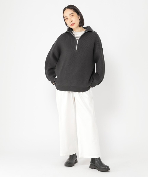 studio CLIP（スタディオクリップ）の「オールイージーストレートパンツ[プチ・プラスサイズあり]（その他パンツ・レディース・ネイビー/ホワイト/ライトグレー/アイボリー・MEDIUM/LARGE/ﾌﾘｰ(L)/PF）」の10枚目の写真