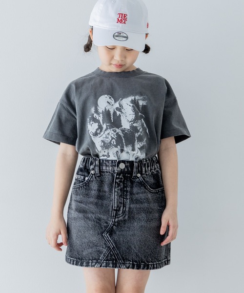 LOWRYS FARM（ローリーズファーム）の「デニムスカート　259101（デニムスカート・キッズ・ブラック/ブルー・120cm/110cm/150cm/140cm/130cm）」の2枚目の写真