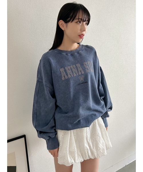 ANNA SUI × LILYBROWN ヴィンテージライクスウェット WHT LILY BROWN × ANNA SUI】ヴィンテージライクスウェット