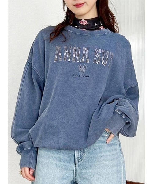 Lily Brown - ANNA SUI LILYBROWN ヴィンテージライクスウェット 完売 コラボ LILY BROWN 新作10%OFF リリーブラウン トップス 25春夏 【ANNA