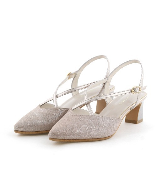 HIMIKO（ヒミコ）の「【Made in Japan】【HIMIKO】【撥水】ポインテッドトゥクロスバックストラップ/651509（パンプス・レディース・プラチナム/ブラック/シルバー・22.5cm/23.5cm/24.5cm/23.0cm/24.0cm/25.0cm/22.0cm）」の14枚目の写真