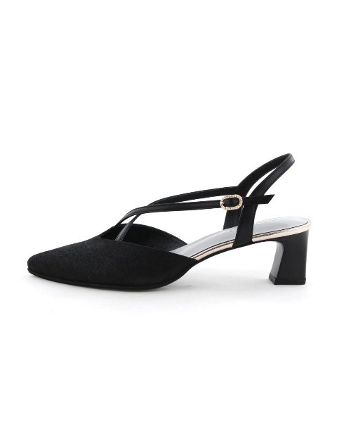 HIMIKO（ヒミコ）の「【Made in Japan】【HIMIKO】【撥水】ポインテッドトゥクロスバックストラップ/651509（パンプス・レディース・プラチナム/ブラック/シルバー・22.5cm/23.5cm/24.5cm/23.0cm/24.0cm/25.0cm/22.0cm）」の7枚目の写真