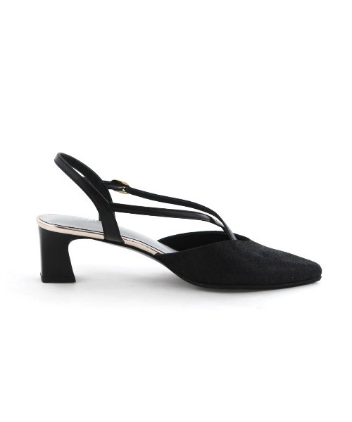 HIMIKO（ヒミコ）の「【Made in Japan】【HIMIKO】【撥水】ポインテッドトゥクロスバックストラップ/651509（パンプス・レディース・プラチナム/ブラック/シルバー・22.5cm/23.5cm/24.5cm/23.0cm/24.0cm/25.0cm/22.0cm）」の10枚目の写真