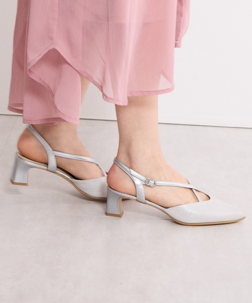 HIMIKO（ヒミコ）の「【Made in Japan】【HIMIKO】【撥水】ポインテッドトゥクロスバックストラップ/651509（パンプス・レディース・プラチナム/ブラック/シルバー・22.5cm/23.5cm/24.5cm/23.0cm/24.0cm/25.0cm/22.0cm）」の16枚目の写真