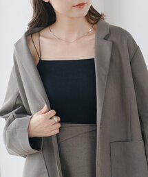 Kastane | 【カラバリ豊富】カップ付きクロップドブラキャミ(キャミソール)