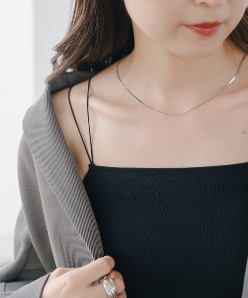 新色追加/カラバリ豊富】カップ付きクロップドブラキャミ