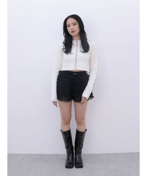 jouetie（ジュエティ）の「フロントホックカーディガン（カーディガン/ボレロ・レディース・アイボリー/ブラック/ブルー・MEDIUM）」の20枚目の写真