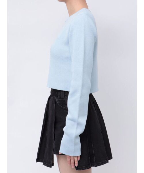 jouetie（ジュエティ）の「フロントホックカーディガン（カーディガン/ボレロ・レディース・アイボリー/ブラック/ブルー・MEDIUM）」の17枚目の写真