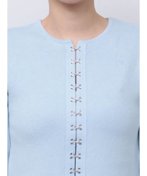 jouetie（ジュエティ）の「フロントホックカーディガン（カーディガン/ボレロ・レディース・アイボリー/ブラック/ブルー・MEDIUM）」の15枚目の写真