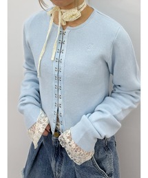 「jouetie」 カーディガン MEDIUM ブルー レディース jouetie 「jouetie」 ニットカーディガン MEDIUM ブルー