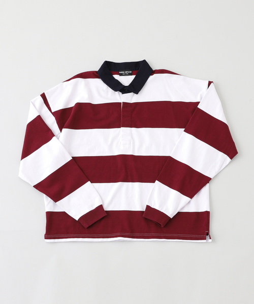 JOURNAL STANDARD（ジャーナルスタンダード）の「HARDIN KNITWEAR/ハーディンニットウェア ラグビーシャツ（ポロシャツ・メンズ・ベージュ/ライトブルー/ボルドー・MEDIUM/LARGE）」の3枚目の写真