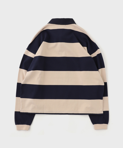 JOURNAL STANDARD（ジャーナルスタンダード）の「HARDIN KNITWEAR/ハーディンニットウェア ラグビーシャツ（ポロシャツ・メンズ・ベージュ/ライトブルー/ボルドー・MEDIUM/LARGE）」の4枚目の写真