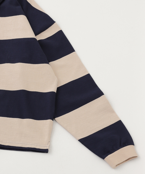 JOURNAL STANDARD（ジャーナルスタンダード）の「HARDIN KNITWEAR/ハーディンニットウェア ラグビーシャツ（ポロシャツ・メンズ・ベージュ/ライトブルー/ボルドー・MEDIUM/LARGE）」の6枚目の写真