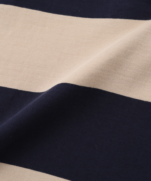 JOURNAL STANDARD（ジャーナルスタンダード）の「HARDIN KNITWEAR/ハーディンニットウェア ラグビーシャツ（ポロシャツ・メンズ・ベージュ/ライトブルー/ボルドー・MEDIUM/LARGE）」の7枚目の写真