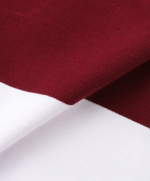 JOURNAL STANDARD（ジャーナルスタンダード）の「HARDIN KNITWEAR/ハーディンニットウェア ラグビーシャツ（ポロシャツ・メンズ・ベージュ/ライトブルー/ボルドー・MEDIUM/LARGE）」の12枚目の写真