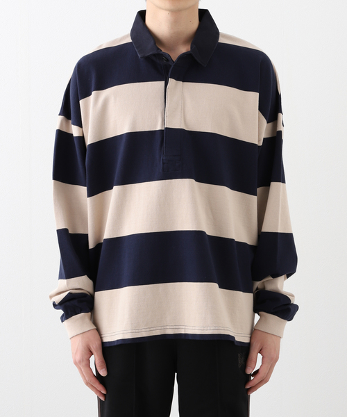 JOURNAL STANDARD（ジャーナルスタンダード）の「HARDIN KNITWEAR/ハーディンニットウェア ラグビーシャツ（ポロシャツ・メンズ・ベージュ/ライトブルー/ボルドー・MEDIUM/LARGE）」の11枚目の写真