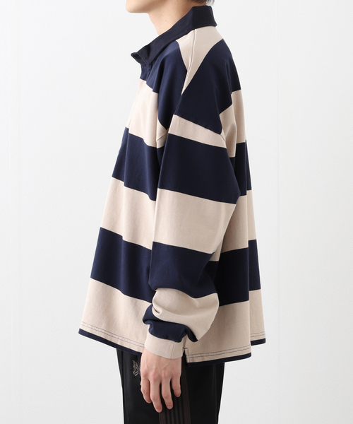 JOURNAL STANDARD（ジャーナルスタンダード）の「HARDIN KNITWEAR/ハーディンニットウェア ラグビーシャツ（ポロシャツ・メンズ・ベージュ/ライトブルー/ボルドー・MEDIUM/LARGE）」の10枚目の写真