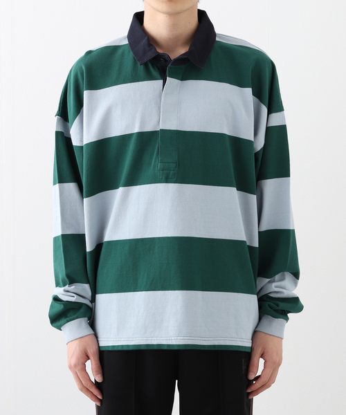 JOURNAL STANDARD（ジャーナルスタンダード）の「HARDIN KNITWEAR/ハーディンニットウェア ラグビーシャツ（ポロシャツ・メンズ・ベージュ/ライトブルー/ボルドー・MEDIUM/LARGE）」の13枚目の写真