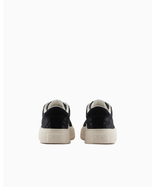 ARMANI EXCHANGE(アルマーニエクスチェンジ)の「【A|X アルマーニ エクスチェンジ】オールオーバーロゴ レースアップスニーカー(スニーカー・メンズ・ブラック・7.5/8/8.5/9.5/9/7/6.5/6)」の3枚目の写真