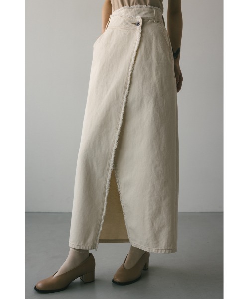 STYLEMIXER（スタイルミキサー）の「ラップデザインデニムスカート（デニムスカート・レディース・アイボリー/インディゴブルー・X-SMALL/SMALL/MEDIUM/LARGE）」の7枚目の写真