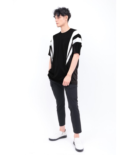 TORNADO MART(トルネードマート)の「TORNADO MART∴バイカラードルマンカットソー(Tシャツ/カットソー・メンズ・ブラック/ホワイト・M/L/LL)」の11枚目の写真