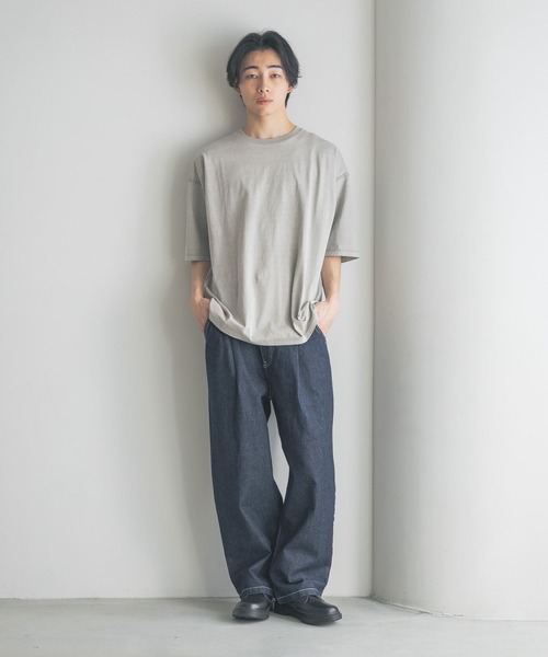 LOWRYS FARM（ローリーズファーム）の「ピグメントアウトシームＴシャツＳＳ　 328029（Tシャツ/カットソー・メンズ・オレンジ/グレー/ブルー/ブラック・MEDIUM/LARGE）」の9枚目の写真