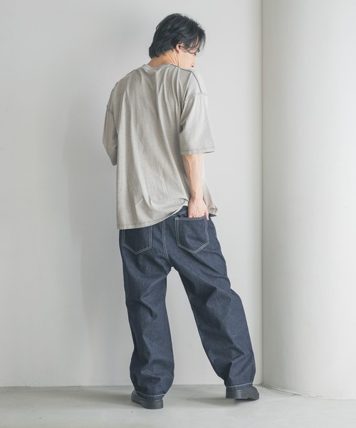 LOWRYS FARM（ローリーズファーム）の「ピグメントアウトシームＴシャツＳＳ　 328029（Tシャツ/カットソー・メンズ・オレンジ/グレー/ブルー/ブラック・MEDIUM/LARGE）」の11枚目の写真