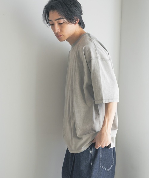 LOWRYS FARM（ローリーズファーム）の「ピグメントアウトシームＴシャツＳＳ　 328029（Tシャツ/カットソー・メンズ・オレンジ/グレー/ブルー/ブラック・MEDIUM/LARGE）」の12枚目の写真