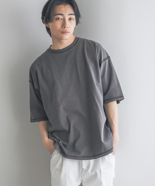 LOWRYS FARM（ローリーズファーム）の「ピグメントアウトシームＴシャツＳＳ　 328029（Tシャツ/カットソー・メンズ・オレンジ/グレー/ブルー/ブラック・MEDIUM/LARGE）」の17枚目の写真