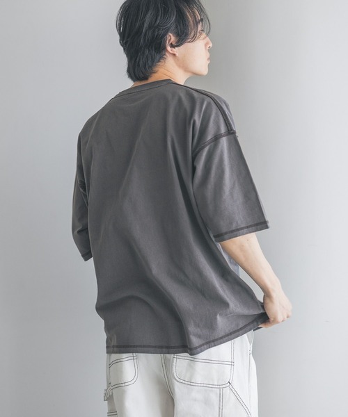 LOWRYS FARM（ローリーズファーム）の「ピグメントアウトシームＴシャツＳＳ　 328029（Tシャツ/カットソー・メンズ・オレンジ/グレー/ブルー/ブラック・MEDIUM/LARGE）」の18枚目の写真