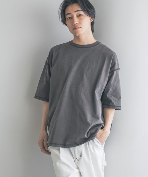 LOWRYS FARM（ローリーズファーム）の「ピグメントアウトシームＴシャツＳＳ　 328029（Tシャツ/カットソー・メンズ・オレンジ/グレー/ブルー/ブラック・MEDIUM/LARGE）」の19枚目の写真