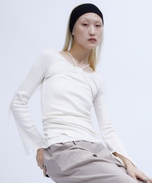 THINGS THAT MATTER | LAYERED BRIGHT PLATING RIB TOPS / レイヤードブライトプレーティングリブトップス(その他トップス)