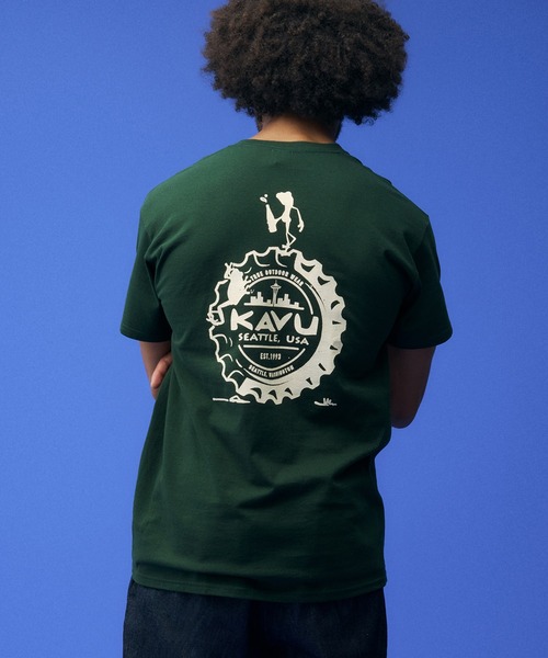 KAVU(カブー)の「KAVU/カブー Crown Frog Tee/クラウンフロッグティー(Tシャツ/カットソー・メンズ・ライトグリーン/アッシュグレー/ナチュラル/ダークグリーン・X-LARGE/MEDIUM/LARGE)」の4枚目の写真