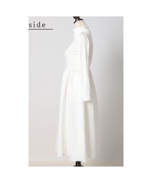 Sawa a la mode(サワアラモード)の「異素材ニットハーフジップワンピース(ワンピース・レディース・ブラック/ホワイト・FREE)」の22枚目の写真