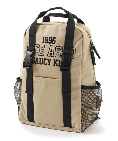 WASK（ワスク）の「カレッジロゴプリントテープリュック(M~L)（バックパック/リュック・キッズ・ベージュ/ブラック・L/M）」の11枚目の写真