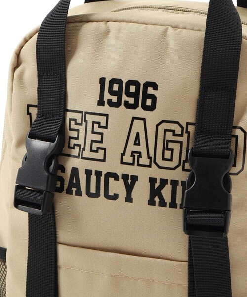 WASK（ワスク）の「カレッジロゴプリントテープリュック(M~L)（バックパック/リュック・キッズ・ベージュ/ブラック・L/M）」の13枚目の写真