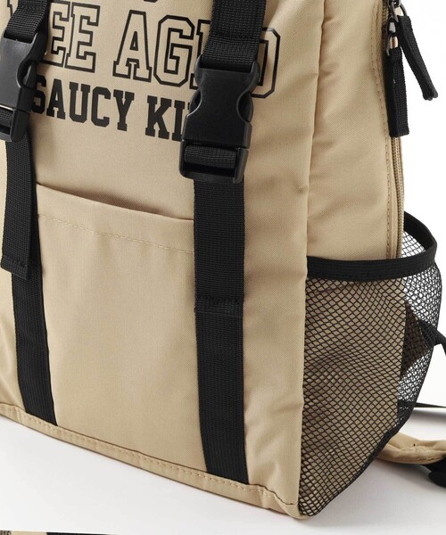 WASK（ワスク）の「カレッジロゴプリントテープリュック(M~L)（バックパック/リュック・キッズ・ベージュ/ブラック・L/M）」の14枚目の写真
