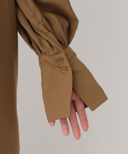 A part by（アパートバイ）の「シアーシャツワンピース（シャツワンピース・レディース・キャメル/アイボリー/ピンク系その他4・FREE）」の5枚目の写真