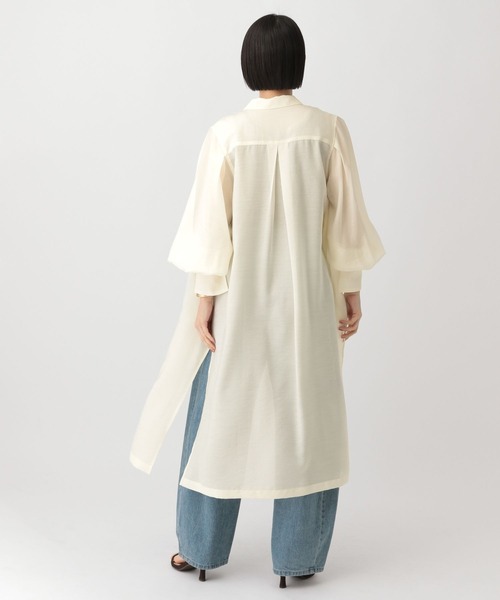 A part by（アパートバイ）の「シアーシャツワンピース（シャツワンピース・レディース・キャメル/アイボリー/ピンク系その他4・FREE）」の12枚目の写真