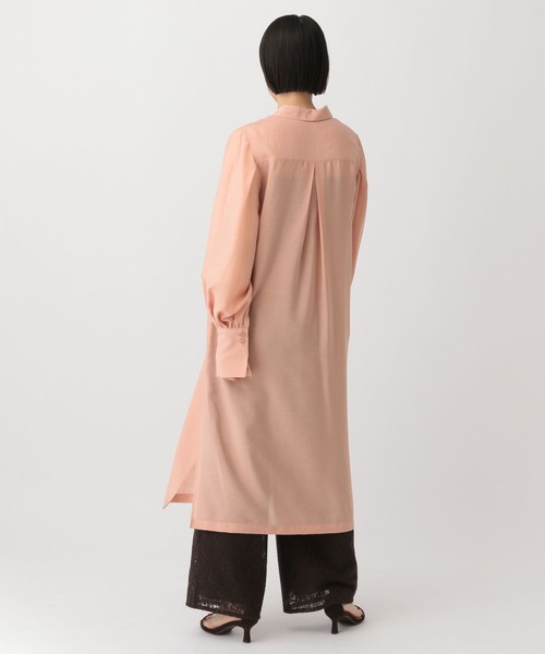 A part by（アパートバイ）の「シアーシャツワンピース（シャツワンピース・レディース・キャメル/アイボリー/ピンク系その他4・FREE）」の18枚目の写真