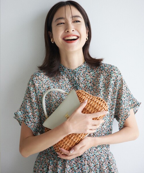 セール】ミニフラワープリント ワンピース（ワンピース）｜組曲